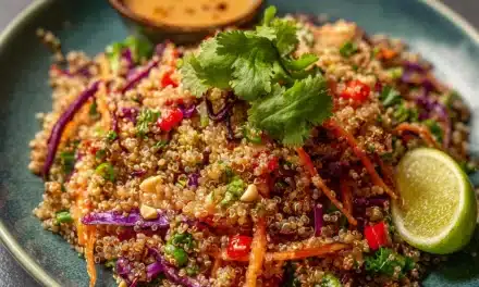 Crunchy Thai Quinoa Salad with Zesty Peanut Dressing