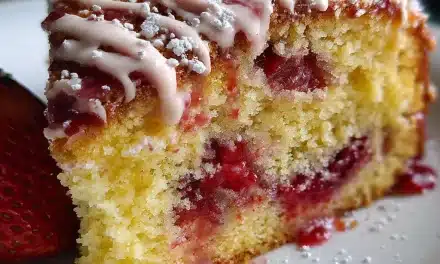 Strawberry Honeybun Cake with Creamy Strawberry Icing