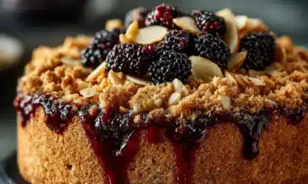 Jammy Blackberry & Almond Crumble Cake – A Heavenly Dessert Ready in 30 Minutes