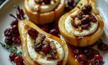 Baked Pears with Goat Cheese, Honey, and Cranberries – A Delightful Dessert