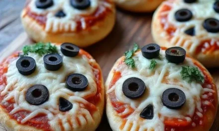 Spooktacular Mini Skull Pizzas Halloween
