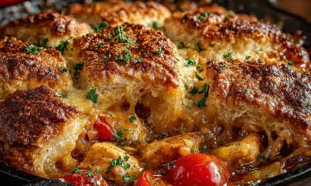 Skillet Tomato Cheddar Chicken Pot Pie – A Quick and Classic Comfort Dish