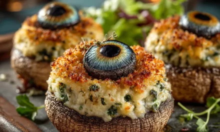 Stuffed Mushroom Eyeballs: An Old-Fashioned Treat