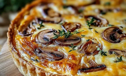Classic French Onion and Mushroom Tart with Gruyere Cheese