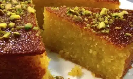 Saffron Pistachio Basbousa: A Quick and Delectable Middle Eastern Treat