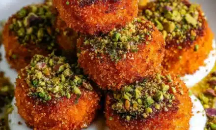 Sweet Potato Croquettes with Burrata Dip & Pistachio Crunch – A Delectable Appetizer
