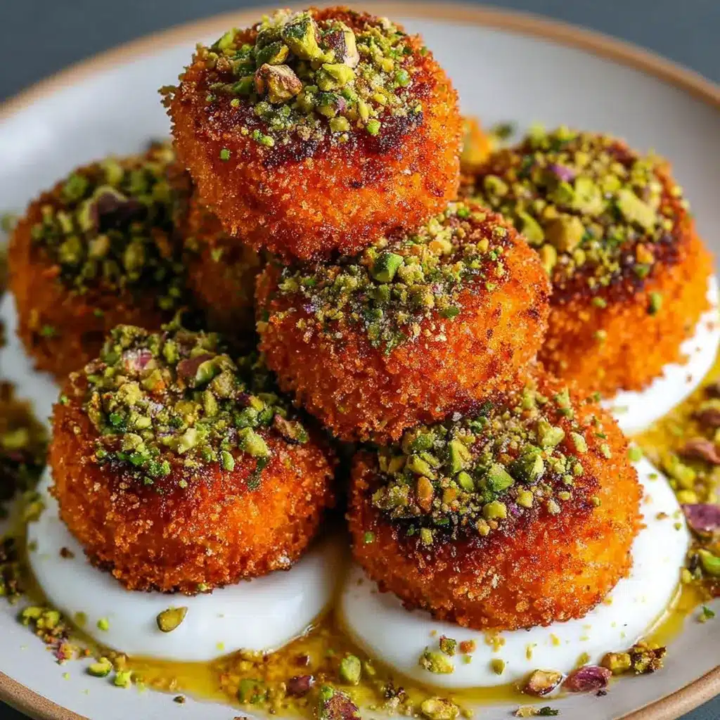 Sweet Potato Croquettes with Burrata Dip & Pistachio Crunch