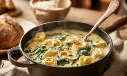 Creamy Tortellini & Spinach Soup – A Heavenly 30-Minute Delight