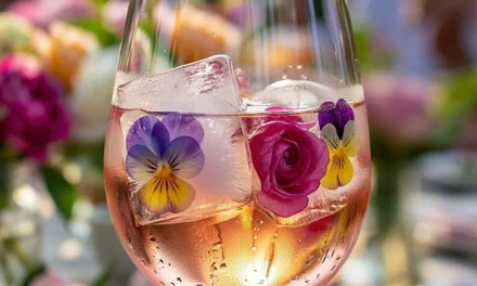 Floral Ice Cube Rosé Spritz – A Quick and Enchanting Cocktail Delight