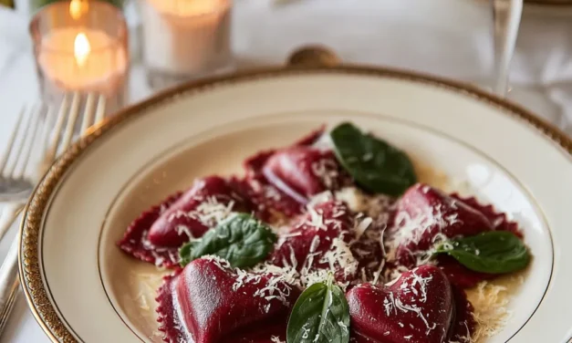 Heart-Shaped Beet & Ricotta Ravioli: A Delightful Homemade Pasta Delight