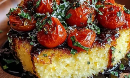 Herbed Polenta & Roasted Tomato Bake – A Delightful and Comforting Dish