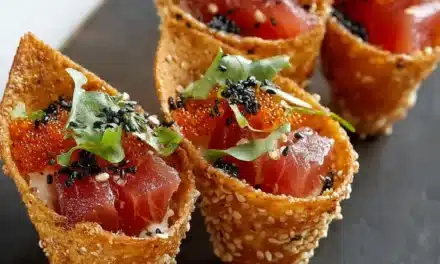 Spicy Tuna Sesame Miso Cones: A Flavor-Packed Appetizer Ready in 5 Minutes