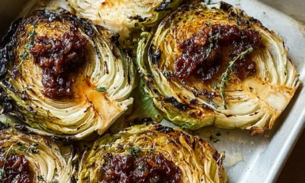Charred Cabbage Steaks with Bacon Jam