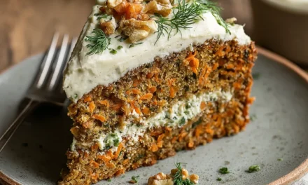 Savory Carrot Cake with Herb Cheese: An Unforgettable Family-Style Treat