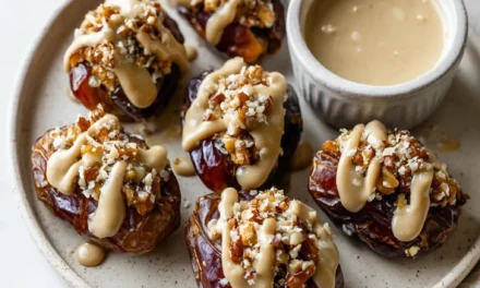 Stuffed Dates with Walnut & Tahini: A Delightful Homemade Appetizer
