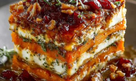 Vegetable Lasagna with Sweet Potato, Butternut Squash & Cranberry Glaze: A Delicious 30-Minute Recipe