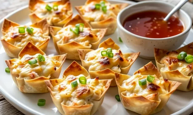 Baked Crab Rangoon Cups
