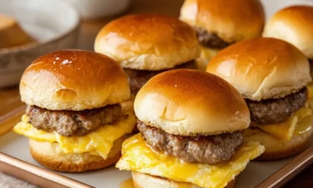 Breakfast Sliders (Sausage, Egg, and Maple Butter)