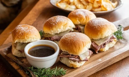 Comforting French Dip Sliders with Au Jus Dip