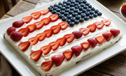 Fresh Berry Chantilly Flag Cake
