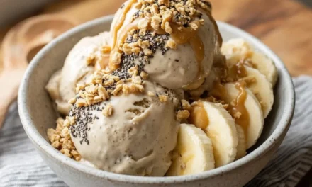 Frozen Banana Nice Cream Breakfast