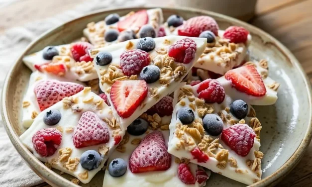 Frozen Yogurt Bark with Fresh Fruit