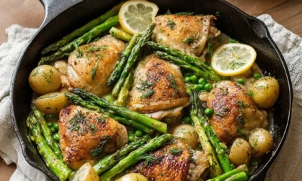 One-Pot Lemon Garlic Chicken with Spring Veggies