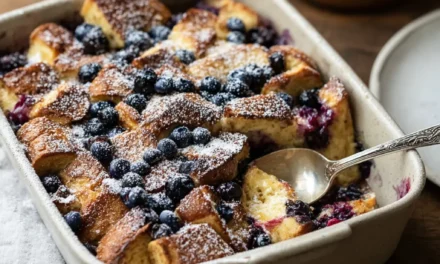 Overnight Blueberry French Toast Bake