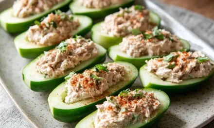 Tuna Salad Cucumber Boats (Low Carb)